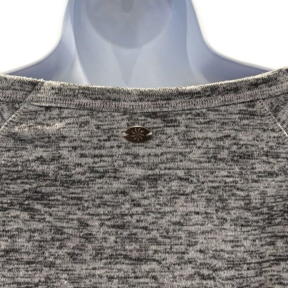 Athleta Gray Heathered Long Sleeve Pullover XS Activewear Top 🌫️‎ - Picture 4 of 7